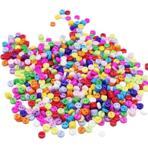 6mm Round Resin Buttons For Sewing Scrapbooking Craft Apparel Decorative Buttons Of Children Botones 2 Holes 400pcs
