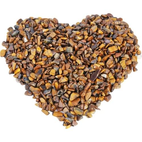 7-9mm 460g Natural Tigers Eye Tumbled Stone Chips Crushed Pieces Irregular Stones Beads Jewelry Accessory For Making Decoration