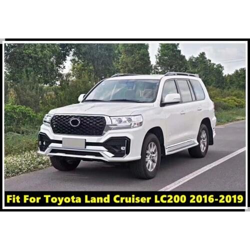 Car Styling body kit For Toyota Land Cruiser LC200 2016-2019 Black Painted Body Kit Front And Rear Bumper Lip