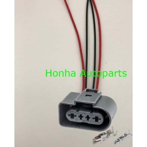 Free shipping DJ7045-3.5/6.3-21 Plastic Connector /Waterproof 4 Ways Terminal Connectors New 1J0919231 with wire or without wire