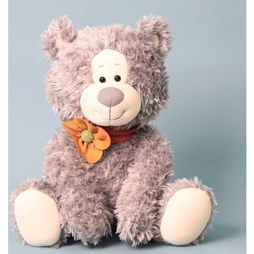 Long Plush Grey Brown Teddy Bear PLushie Soft Stuffed Toy Adorable pastry Bear Plush Toy Birthday Gift for Girl Xmas Present