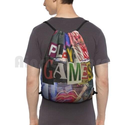 Playing Games Backpack Drawstring Bags Gym Bag Waterproof Playing Games Album Best Selling Girl Power Hot Girl Summer