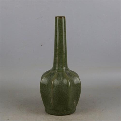 Antique SongDynasty porcelain vase,green green ice glaze bottle,hand-painted crafts,home Decoration,collection& adornment