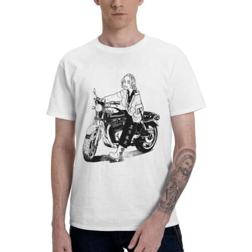 Tokyo Revengers Anime Takemichi T Shirt Mens 100% Cotton Printing T-shirts Funny Harajuku Tshirt Short Sleeve Mikey Tee Top Gift