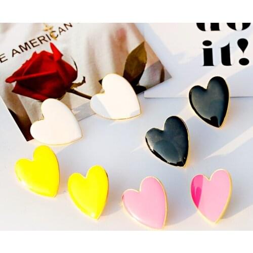 Classic Heart Earrings For Women 2019 Fashion Cute Girl Sweet Heart Earrings Party Wedding Jewelry