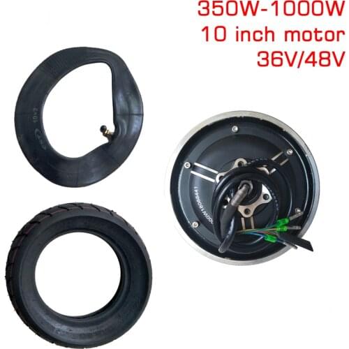 10Inch 36V48V350W-1000WMotor Vacuum Tire Conversion kit Electric Scooter Motor Parts Modified DIY Wheel Brushless Motor