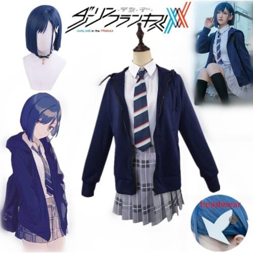 Anime Cosplay DARLING in the FRANXX ICHIGO Cosplay Costume CODE:015 School Uniform DARLING in the FRANXX Costume girls uniform