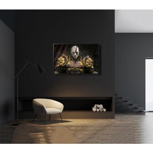 Kratos God of War in Throne Video Games Canvas Poster Home Wall Painting Decoration (No Frame)