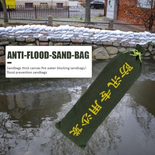 1 Pcs Silo Flood Protection Sandbag Resistant Canvas Thickened Portable Sandbag Weight Bag Foldable Flood control sandbags