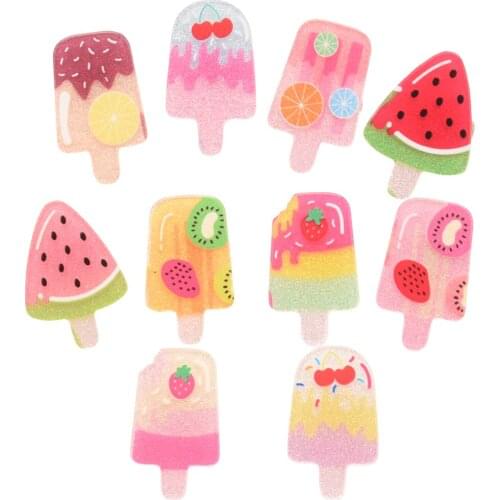 600PCS Mini Acrylic Hair Accessories Boutique Popsicle Supplies Kawaii Supplies for Hair Bows Cetner DIY Headwrap