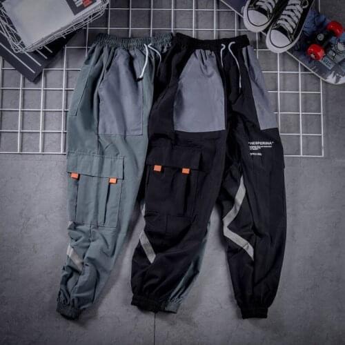 Multi-pocket Harem Pants Trousers Streetwear Funny Sweatpants Hombre Male Casual Fashion High Street Japanese Cargo Pants Men
