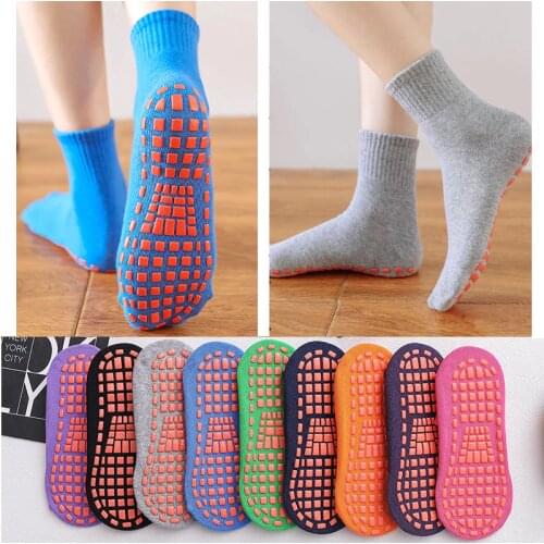 5 Pairs Women Damping Pilates Quick-Dry Cotton Yoga Socks Anti-Slip Foot Massage Ballet Slippers Adult Child Trampoline Socks