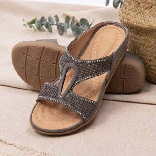 2021 New Womens Sandals Womens Shoes One-line Casual Sandals