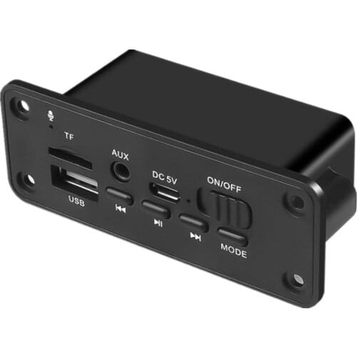 USB Decoder Board, 5V Bluetooth Module, AUX Audio Module Player, FM Radio w/ Power Amplifier, 2 x 3W Support MP3 USB TF Card