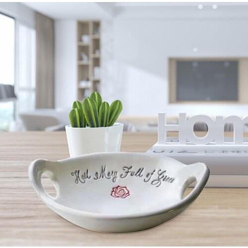 Resin Useful Key Ring Bowl Ornament Smooth Art Bowl Practical Home Decor