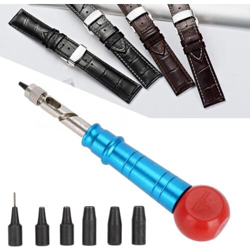 Professional 1.5-4mm Leather Watch Strap Belt Punching Tool Watchband Hole Puncher High Quality Watch Repair Tool for Watchmaker