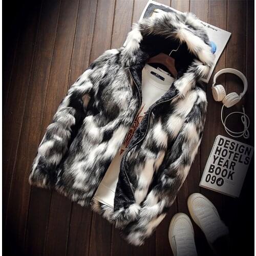 S-3XL! 2018 Mink fur coat of fur coat large code imitation sable hooded coat young people grab down han edition cotton cl
