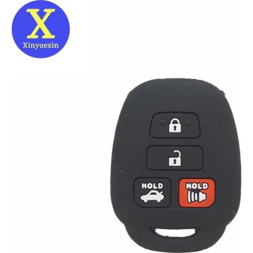 Xinyuexin Silicone Car Key Cover Case For Toyota 2012 2013 2014 Camry Corolla Highlander Remote Key Jacket Car-stying