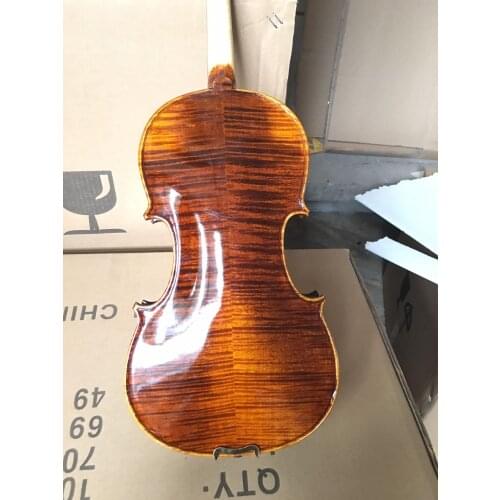 Real shot handmade violin 4/4 solid wood natural grain hand paint violin children adult playing musical instruments free shippin