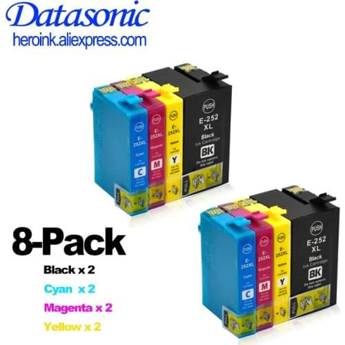 DAT Ink Cartridge Replacement for Epson 252 XL T252XL Ink for Epson Workforce WF-7720 WF-7710 WF-3640 WF-3630 WF-3620 WF-7620