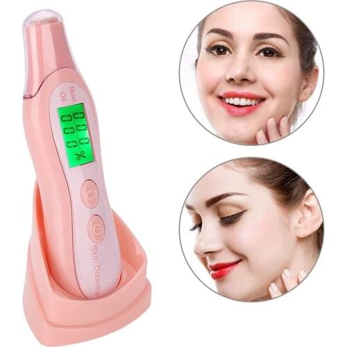 Facial Moisture Skin Oil Content Analyzer Tester Detector Monitor Precision Digital LCD Display Personal Care Tool