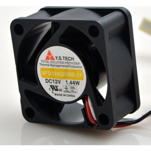 Y.S.TECH NFD124020BB-2F 4020 12V 1.44W power supply fan 40*40*20mm 3wire
