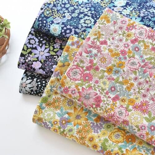 Japan vintage cotton colorful Floral fabric Retro style fabric for DIY Bag 1 order=50cm*110cm