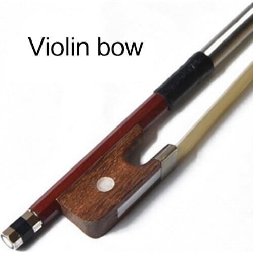1/8 Violin Bow For Acoustic Violin Fiddle and 1/4 Red Sandalwood + White Horsetail Bow For Student Beginner