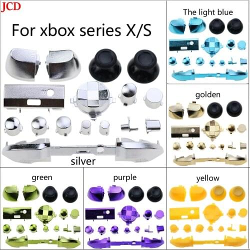 JCD 1 Set Botones De Repuesto LB RB LT RT,Gatillos D-pad ABXY,Botón De Inicio Trasero For Xbox Series X/S Electroplating