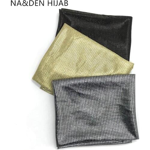 1PCS Fashion Islamic hijab sparkling pashmina muslim head scarf new bandana glitter muffler hijab shimmer shawls solid scarf