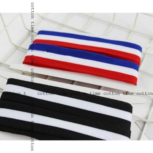 10yards/lot 2.5cm Stripe Ribbon Polyester webbing elastic Ribbon wide accessory for bag/garment/homedeco