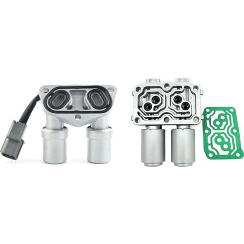 2 Set Transmission Dual Linear Solenoid Valve Silver & Black Silver