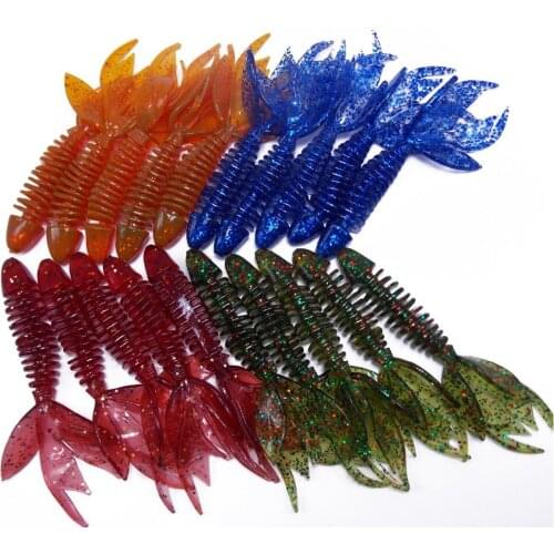 20PCS BIG BASS BAIT 8g Creature soft baits using in the cover of shallow water area 4inch fishing lures Kit