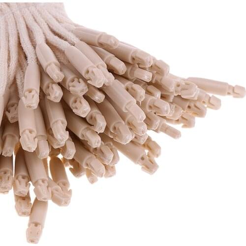 200 Pieces Tag Cotton Fasteners Bullet Tie String 7.5 Inch Beige