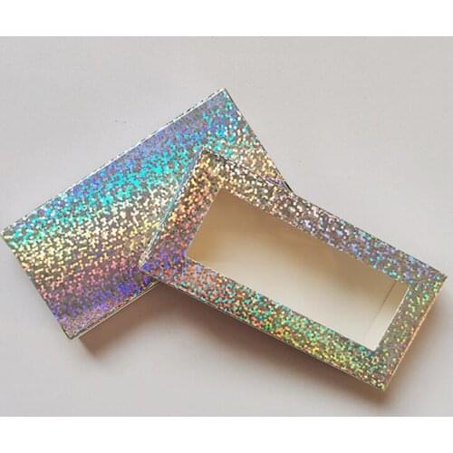 30-100pcs Newest Glittered Holigraphic Mink Eyelash Packaging Box Shining Colored Luxury Paper Boxes Bulk 25 Mm Lash Box