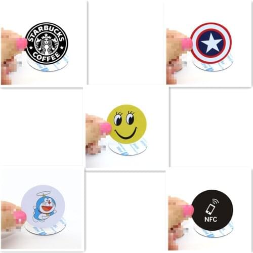 5pcs NFC Sticker UID IC Badge Changeable Smart Keyfobs Key Tags Card for 1K S50 RFID 13.56MHz ISO14443A Block 0 Sector Writable