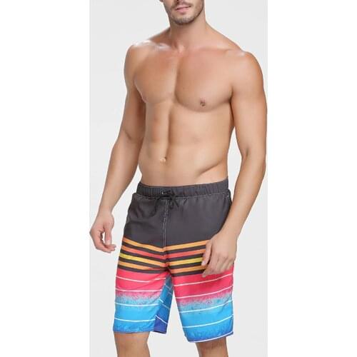 A849 stripe swimwear men beach shorts board surfing swimming trunk boxer men swimsuits sunga quick dry fitness running shorts