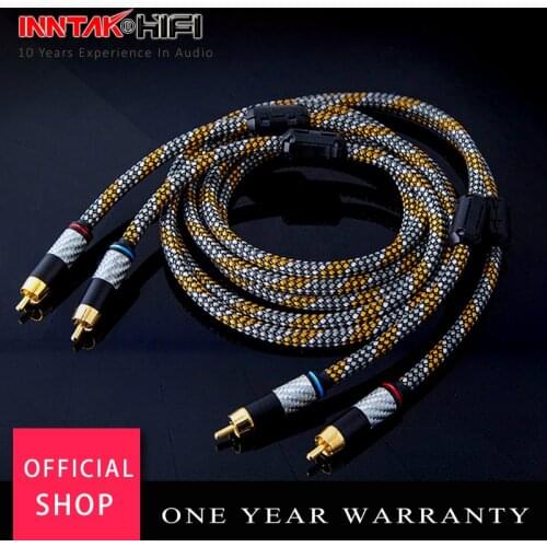 HIFI RCA to RCA Audio Cable / Canare Professional AUDIO Cable W/ Dual Magnetic ring / 0.5m 1m 1.5m 2m 5m