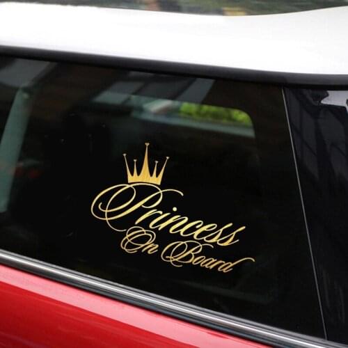Car Sticker 3D 16.5*10.9CM Princess Baby On Board Funny Car Decal Reflective Vinyl Car Decor