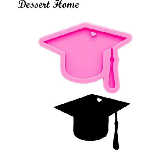 DY0342 Shiny Graudation 2021 Hat Mold, Silicone Mould for Epoxy Resin, Keychain Molds, Resin jewellery making Customize