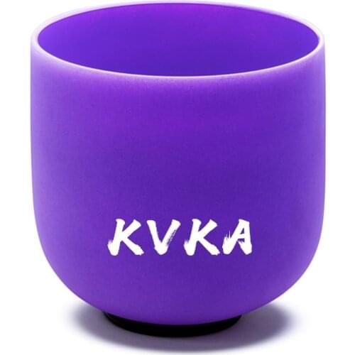 6 Inch B note Crown Chakra Purple Color Quzrtz Frosted Crystal Singing bowl
