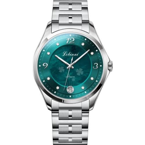 LOBINNI Ladies Luxury Watches Women Automatic Mechanical Wristwatch Switzerland Clock Sapphire Mirror Pearl Dial Austria Crystal