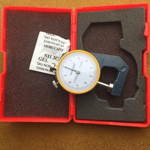 0.1mm Digital Thickness Gauge Meter Leather Paper Film Thickness Measuring Tool 0-10mm Thickness Gauge Leather Tools