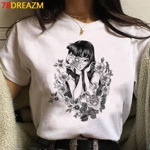 Junji Ito Tomie Shintaro Kago clothes male vintage print streetwear hip hop tshirt ulzzang