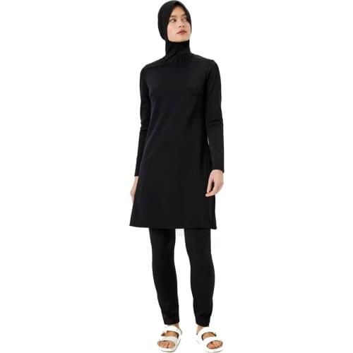 Hasema H-6028 Clear Black Hijab Swimsuit Islamic Swimwear