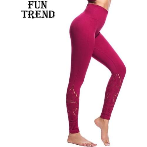 Seamless Leggings High Waist Yoga Pants Women Fitness Yoga Sport Leggings Hollow Elastic Jogging Sport Running Pants Sports Wear