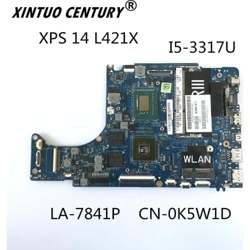 For Dell XPS 14 L421X motherboard CN-0K5W1D 0K5W1D K5W1D LA-7841P SR0N8 I5-3317U CPU 100% test