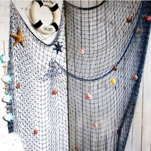 Fashion Home Decoration Wall Hangings HOT Home The Mediterranean Sea Style Wall Stickers Big Fishing Net Decoration