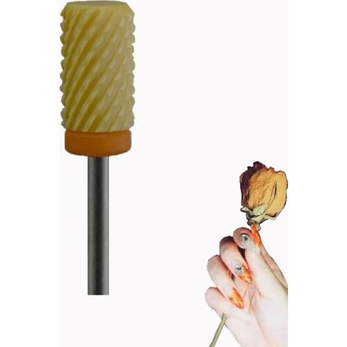 Orange Ceramic Nail Drill Bit - Small Barrel Bit XXC