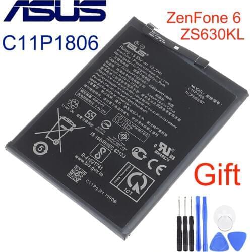C11P1806 Original Battery For ASUS ZenFone6 ZS630KL ZenFone 6 4580mAh + Free Tools High Capacity